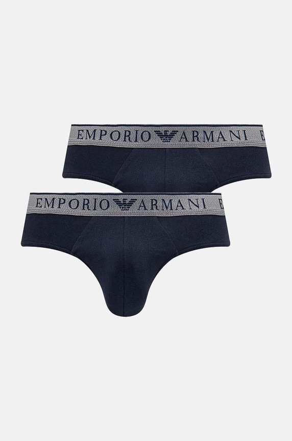 Emporio Armani Underwear slipy 2-pack dzianina granatowy 111733.4F720