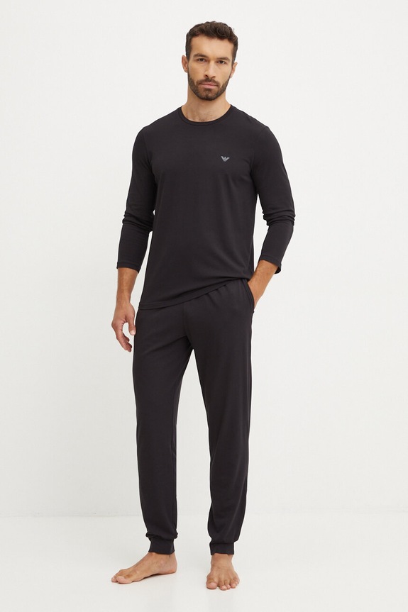Emporio Armani Underwear piżama dzianina czarny 111789.4F720