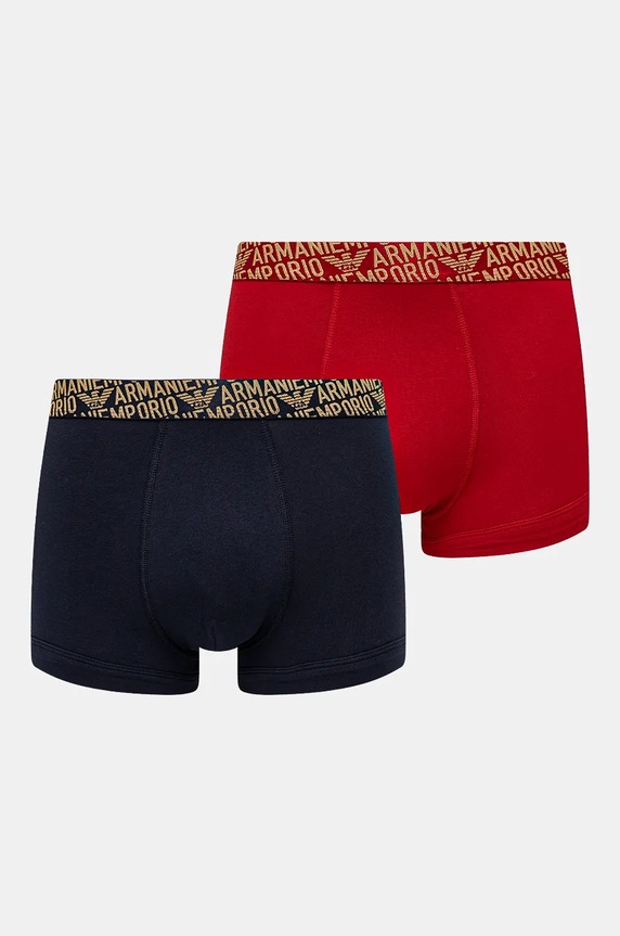 Боксерки Emporio Armani Underwear (2 чифта) ситен тъмносин 111210.4F598