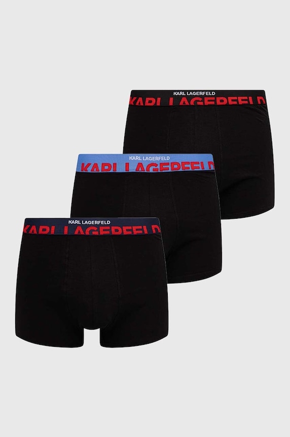 Karl Lagerfeld bokserki 3-pack dzianina czarny 245M2100