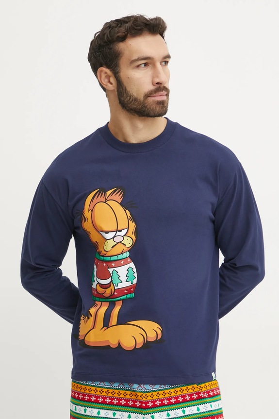 Ruházat United Colors of Benetton pizsama x GARFIELD 37MW4P02J sötétkék