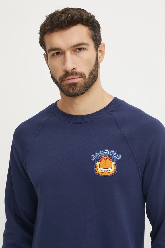 United Colors of Benetton bluza x GARFIELD bleumarin 31NB4M01U