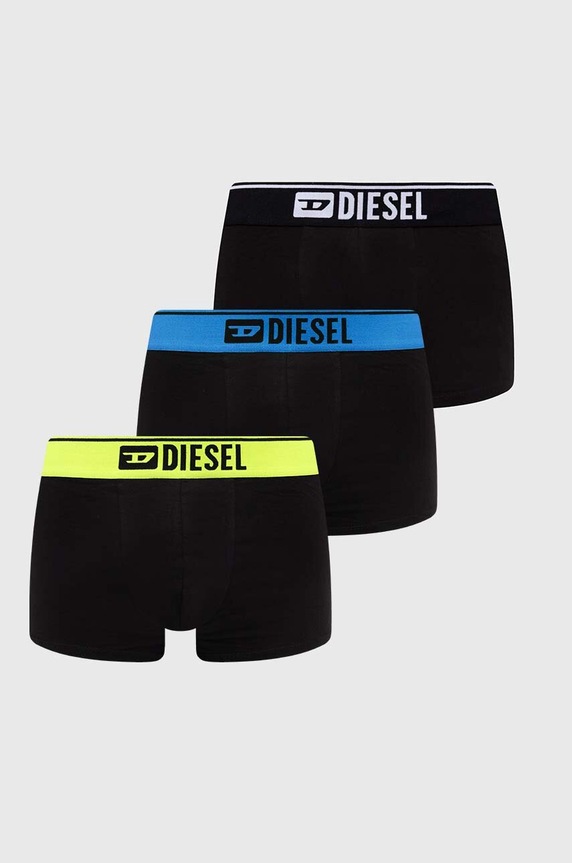 Bokserice Diesel UMBX-DAMIENTHREEPACK 3-pack pletivo crna 00ST3V.0AMAI