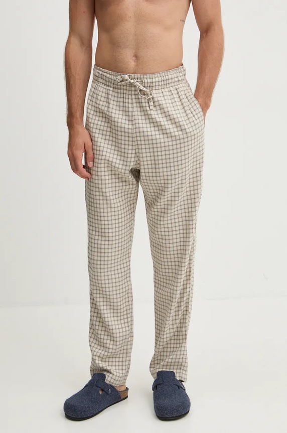 Παντελόνι πιτζάμας Hollister Co. ύφασμα μπεζ KI313.4003.112