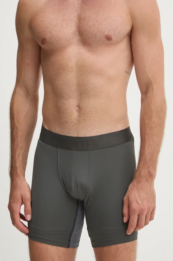 Μποξεράκια Hollister Co. 5-pack εφαρμοστό σορτς μπόξερ γκρί KI314.4031.500