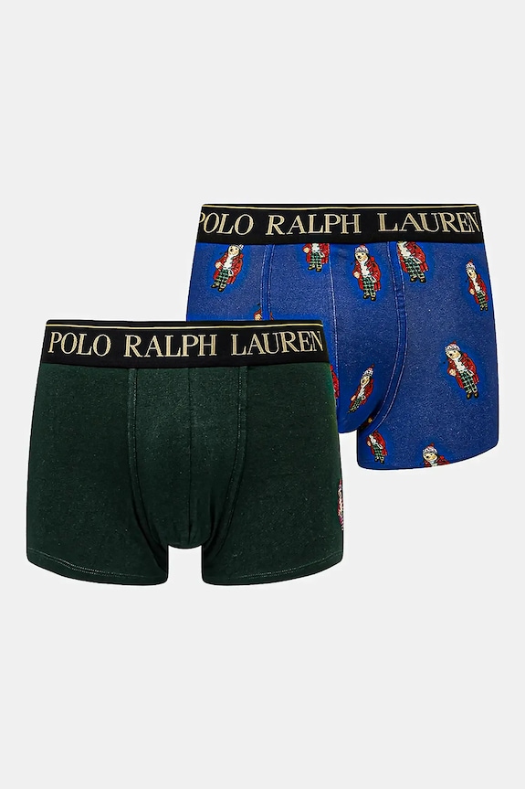 Polo Ralph Lauren bokserki bawełniane 2-pack wzorzyste zielony 714843425