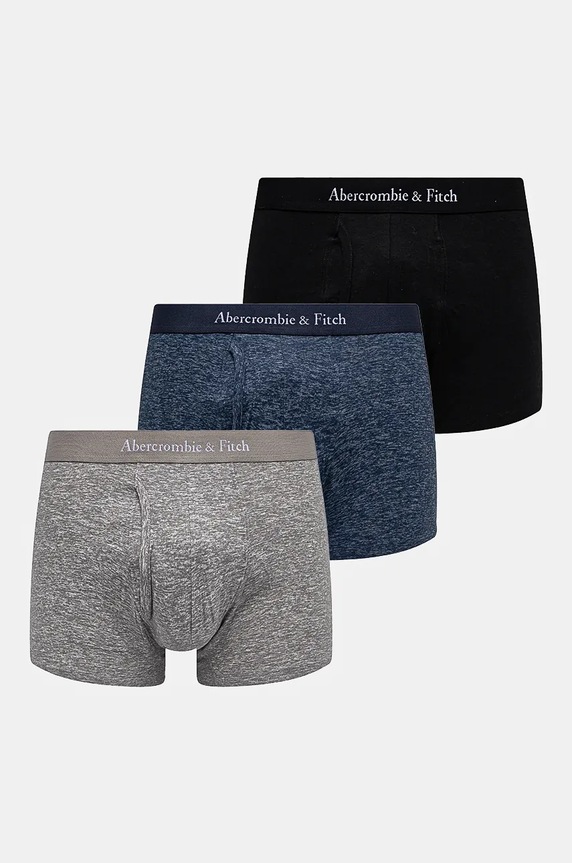 Боксерки Abercrombie & Fitch (3 чифта) трикотаж сив KI114.4025.136