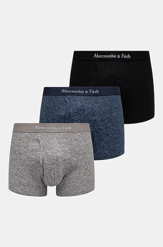 Боксерки Abercrombie & Fitch (3 чифта) трикотаж сив KI114.4025.136