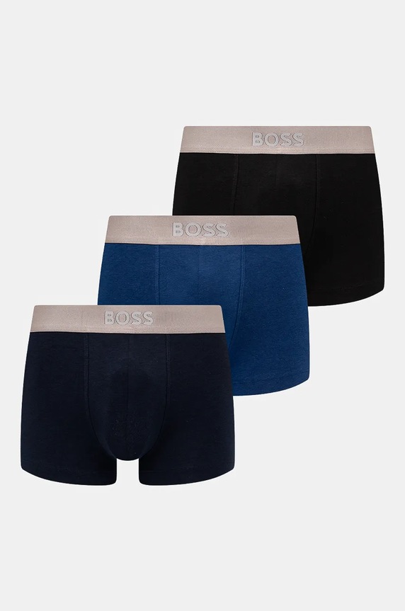 BOSS bokserki 3-pack dzianina szary 50514998