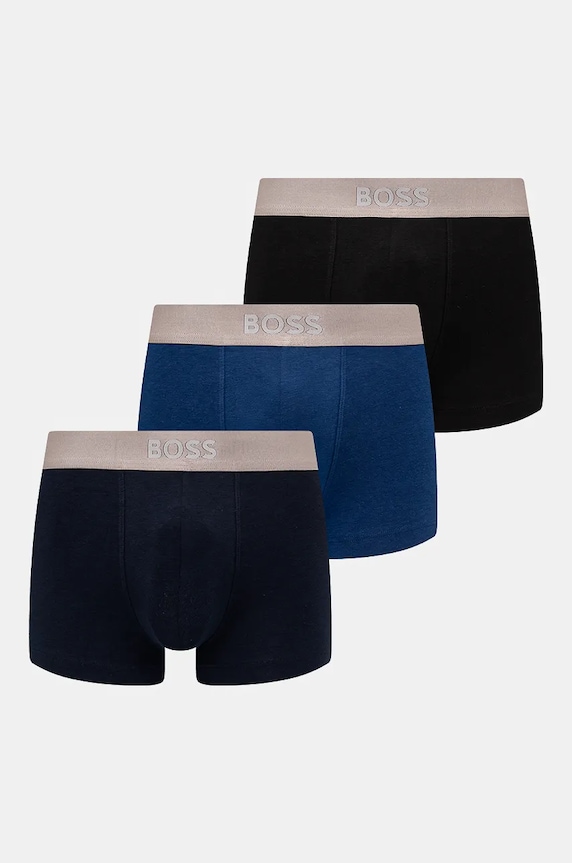 BOSS bokserki 3-pack dzianina szary 50514998