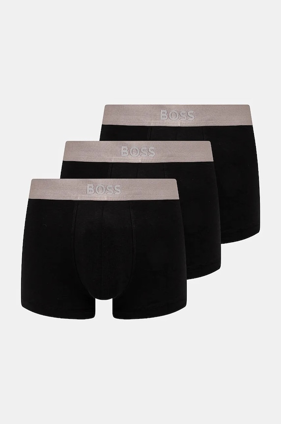 BOSS bokserki 3-pack dzianina czarny 50514998