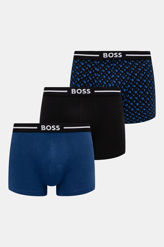 BOSS bokserki 3-pack dzianina czarny 50517840