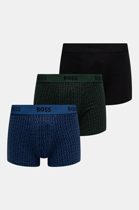 BOSS bokserki 3-pack dzianina czarny 50524595