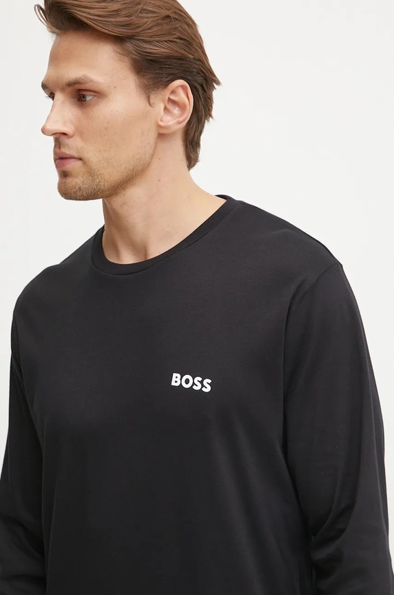 Βαμβακερές πιτζάμες BOSS 50527344 μαύρο