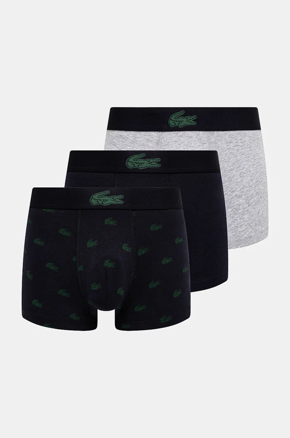 Lacoste bokserki 3-pack dzianina czarny 5H5154