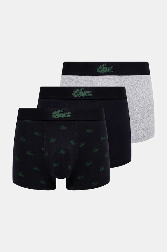 Lacoste bokserki 3-pack dzianina czarny 5H5154