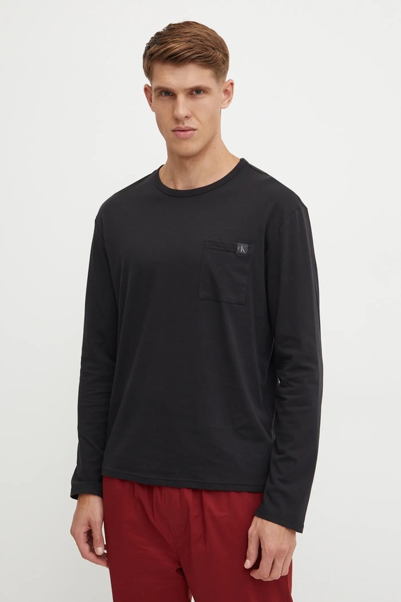 Oblečení Bavlněné pyžamo Calvin Klein Underwear 000NM2850E černá
