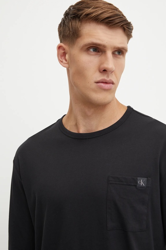 Bavlněné pyžamo Calvin Klein Underwear 000NM2850E černá