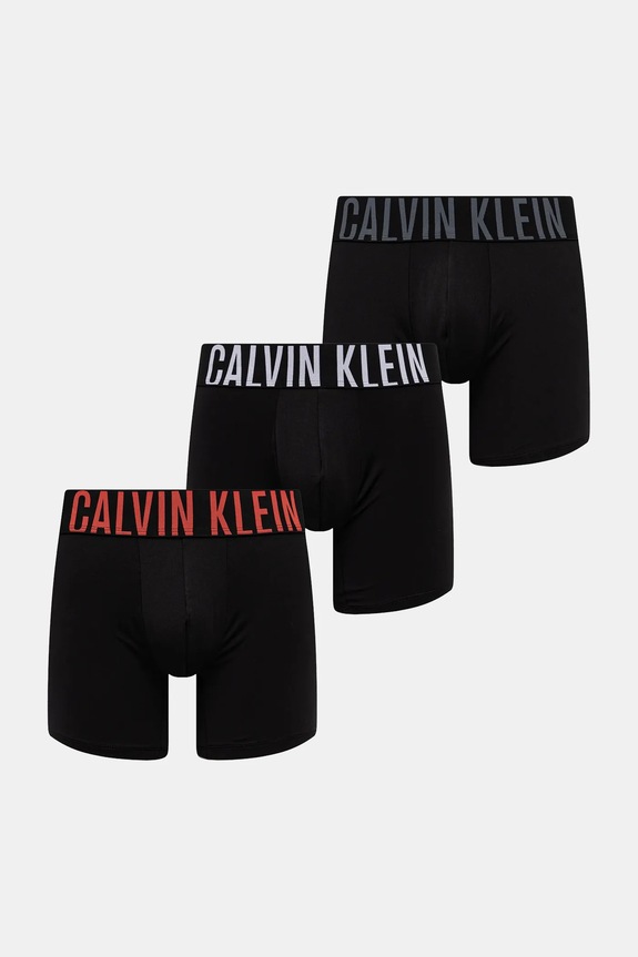 Μποξεράκια Calvin Klein Underwear 3-pack εφαρμοστό σορτς μπόξερ μαύρο 000NB3612A