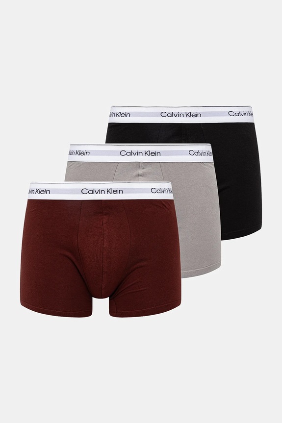 Боксерки Calvin Klein Underwear (3 броя) меланж бял 000NB3964A