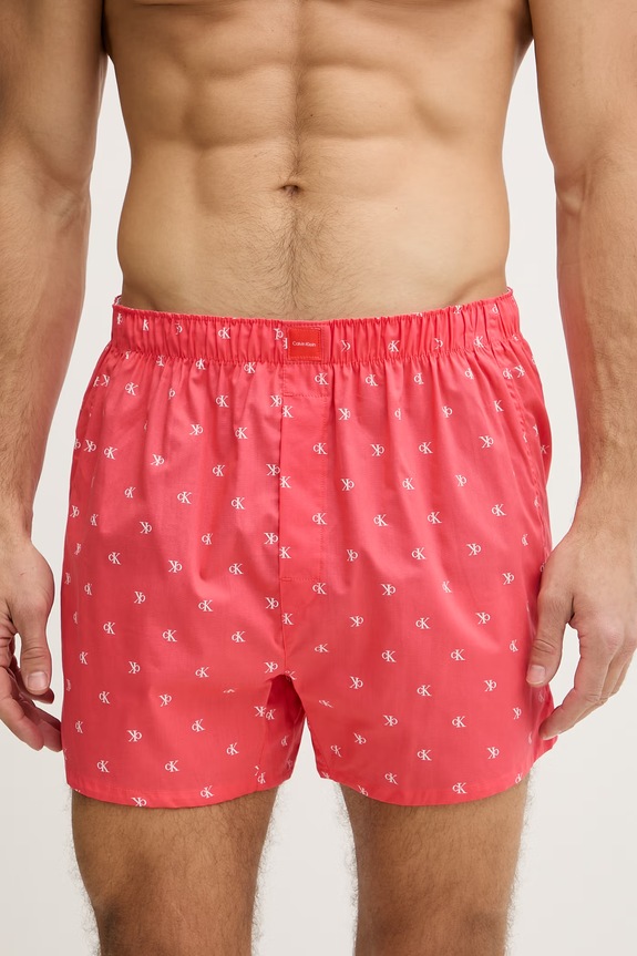 Oblečenie Calvin Klein Underwear boxerky pánske bavlnené 3-pak 000NB4006A červená