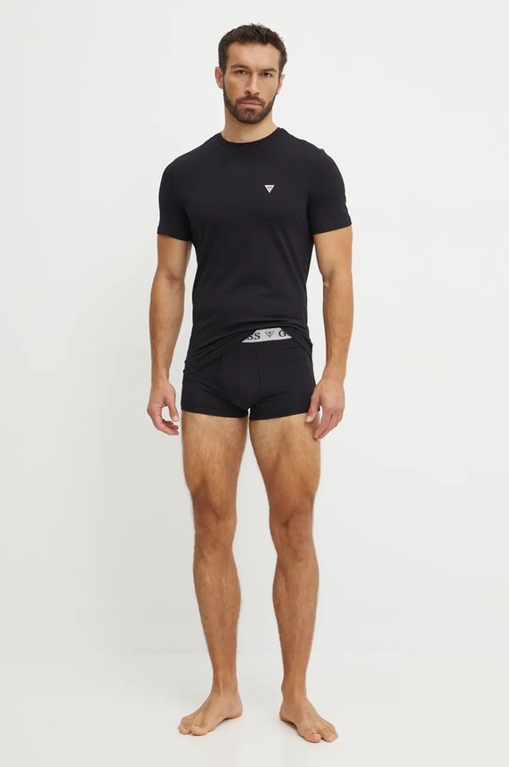 Pidžama Guess pletivo crna U4BG85.KCD31