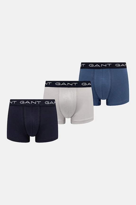 Boxerky Gant 3-pack jemný vzor šedá 902433003