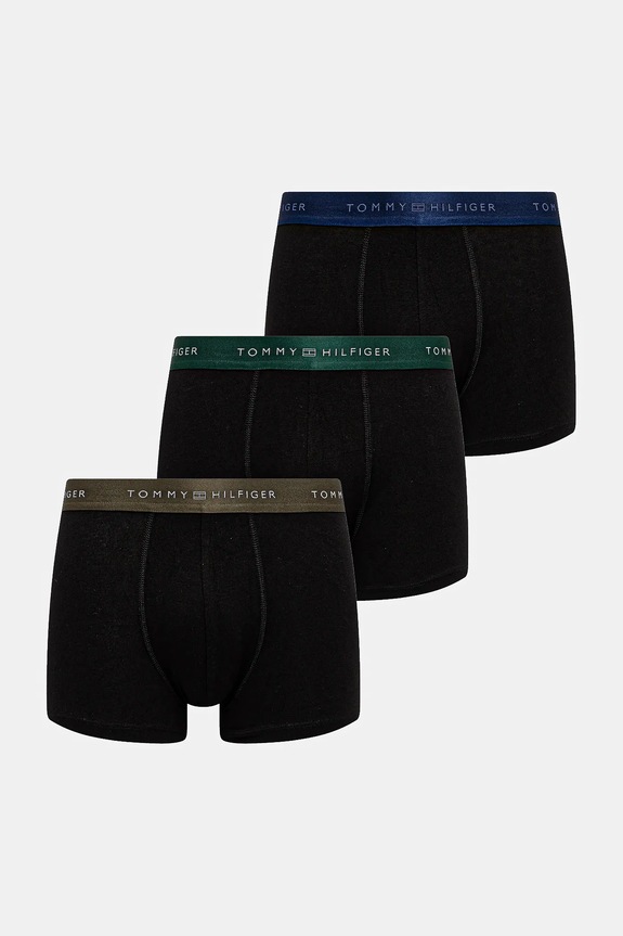 Μποξεράκια Tommy Hilfiger 3-pack εφαρμοστό σορτς μπόξερ μαύρο UM0UM03411