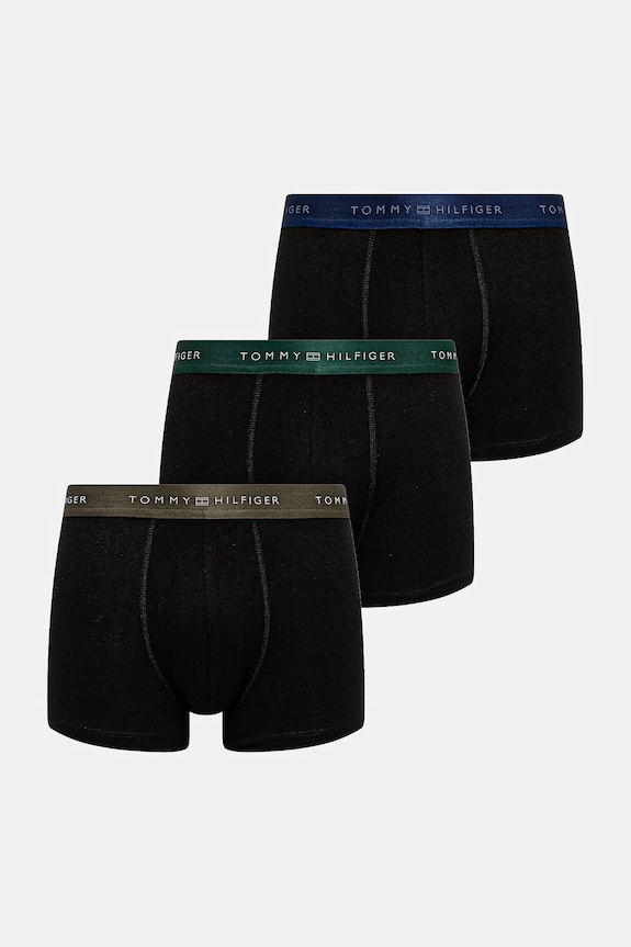 Μποξεράκια Tommy Hilfiger 3-pack εφαρμοστό σορτς μπόξερ μαύρο UM0UM03411