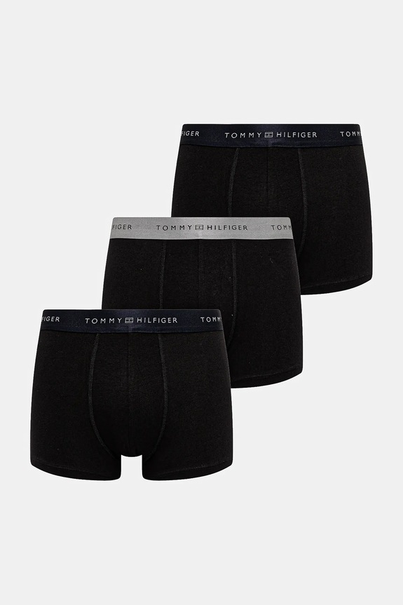 Μποξεράκια Tommy Hilfiger 3-pack εφαρμοστό σορτς μπόξερ μαύρο UM0UM03411