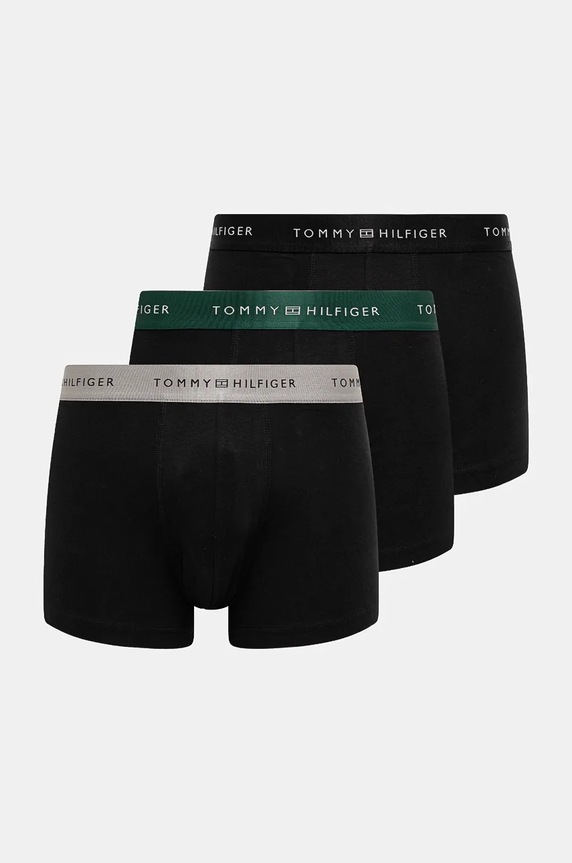 Boxerky Tommy Hilfiger 3-pack pletenina černá UM0UM03411