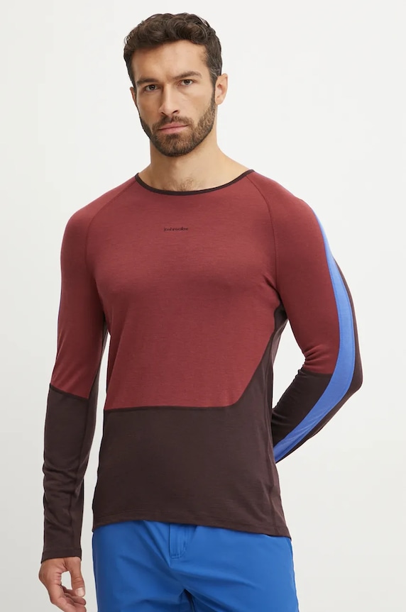 Funkcionalna majica z dolgimi rokavi Icebreaker Merino 200 Sonebula Outdoor bordo IB0A56QH02O1