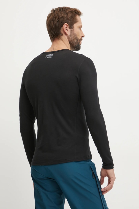 Icebreaker longsleeve funkcyjny Icebreaker x Protect Our Winters IB0A575Q0011 czarny AW24