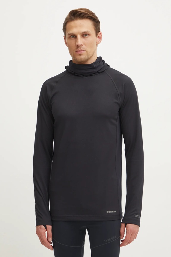 Burton longsleeve funcțional Midweight X Base Layer Long Neck Hoodie Planet friendly negru 222011