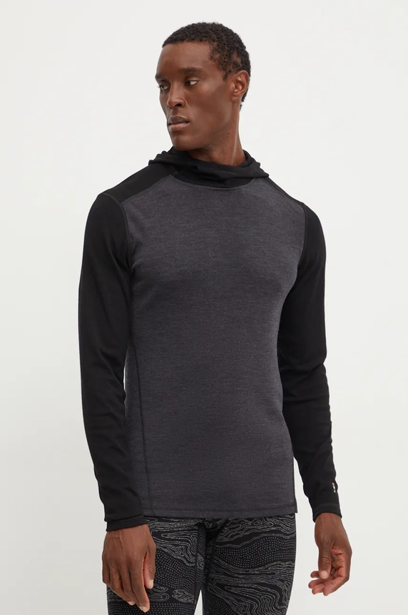 Smartwool longsleeve funcțional Classic Thermal Merino Base outdoor gri SW016360