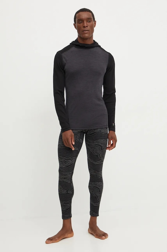 Smartwool longsleeve funcțional Classic Thermal Merino Base SW016360 gri AW24
