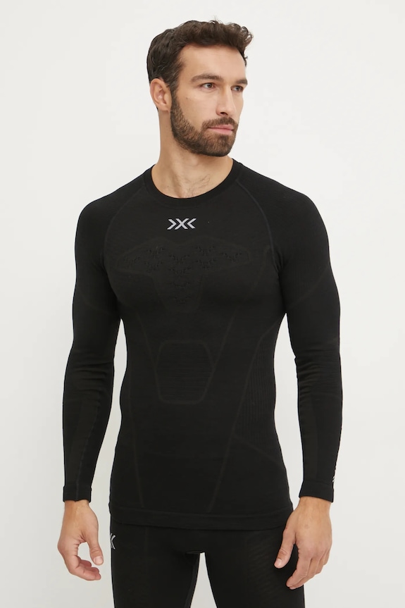 X-Bionic funkcionális hosszú ujjú ing Symbio Merino téli sportok fekete XM.YTB2W24M