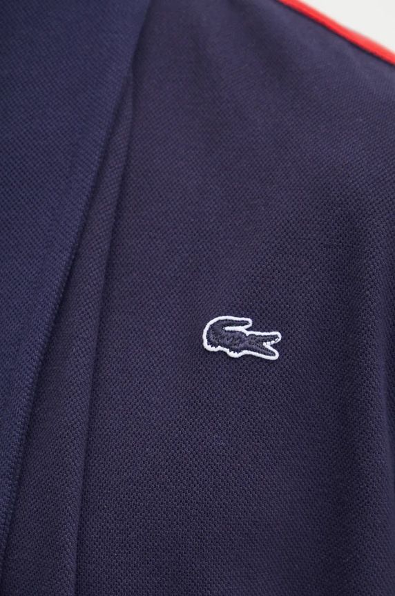 Bavlněný župan Lacoste 4H2165 námořnická modř