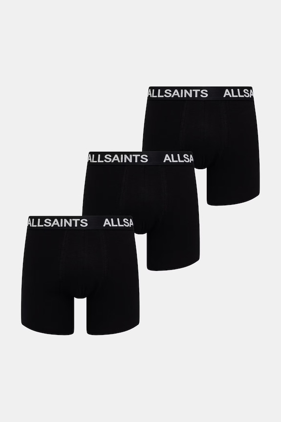 AllSaints μποξεράκι Ανδρικό βαμβάκι με ελαστάν μαύρο ASM493454
