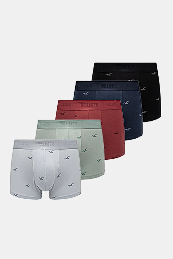 Hollister Co. boxeralsó 5 db mintás barna KI314.4010.208