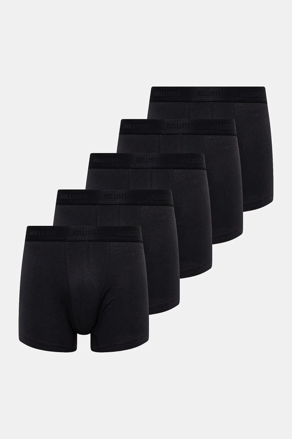 Boxerky Hollister Co. 5-pack pletenina černá KI314.4016.900