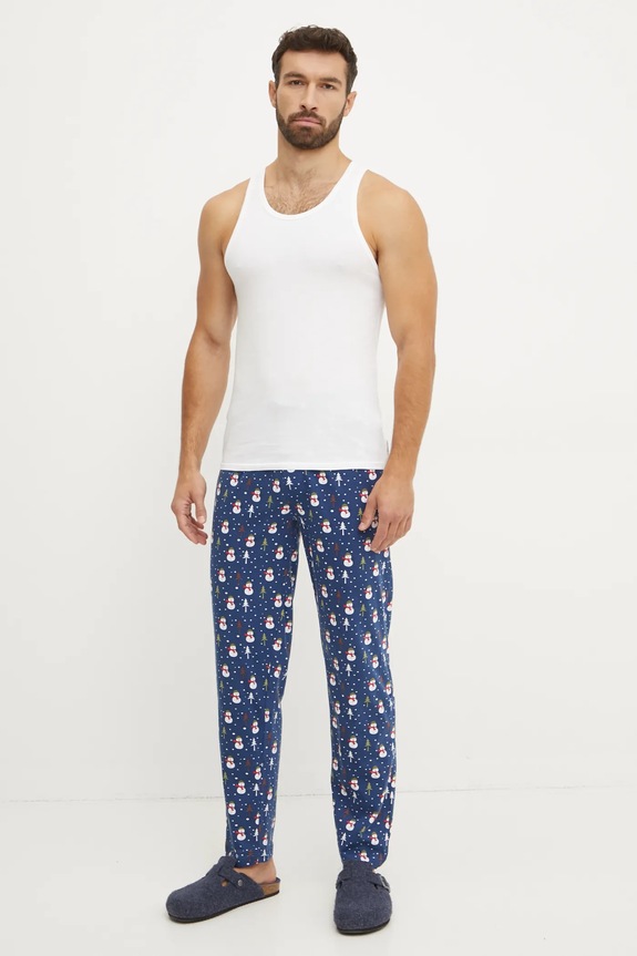 Lindbergh pamut pizsamanadrág 30.997524.BLUE sötétkék AW24