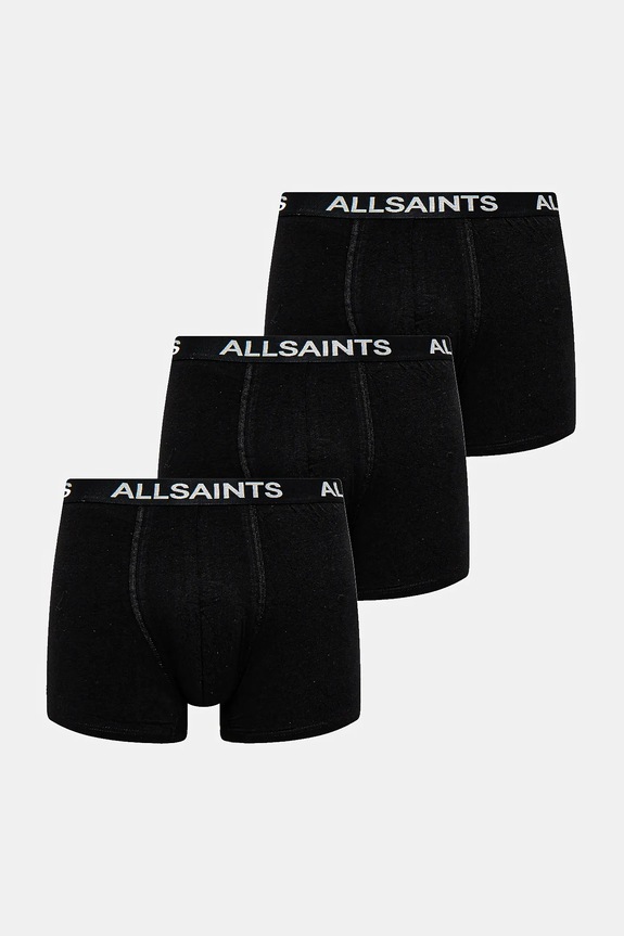 Боксеры AllSaints 3 шт трикотаж чёрный 43ASM493454TD