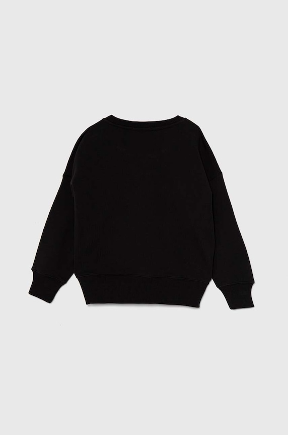 Calvin Klein Jeans hanorac de bumbac pentru copii IB0IB02135.9BYH.128.176 negru AW24