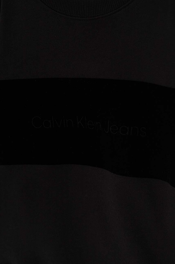 Băieți Calvin Klein Jeans hanorac de bumbac pentru copii IB0IB02135.9BYH.128.176 negru