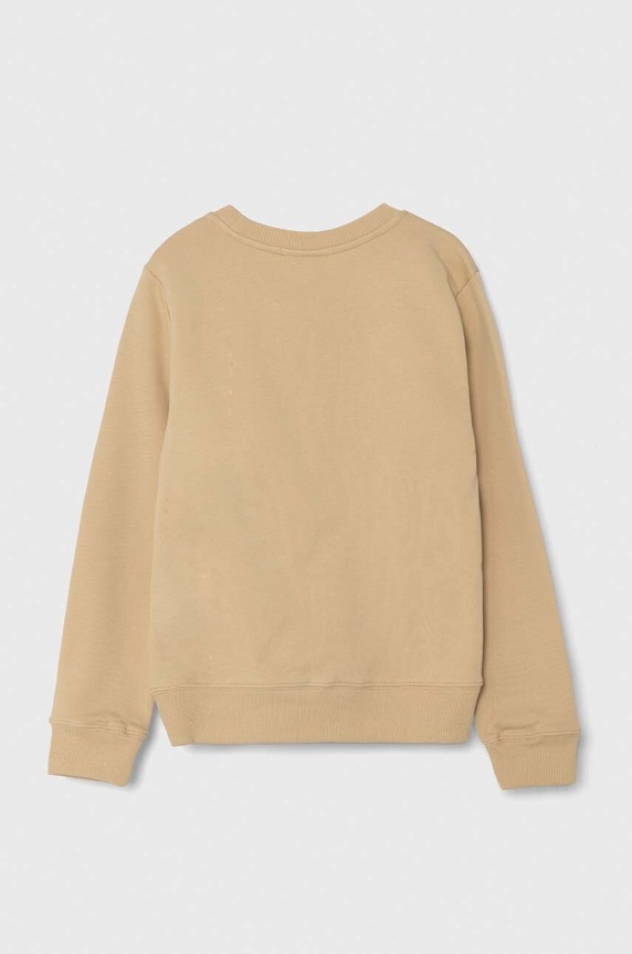 Παιδική βαμβακερή μπλούζα Calvin Klein Jeans IU0IU00602.9BYH μπεζ AW24