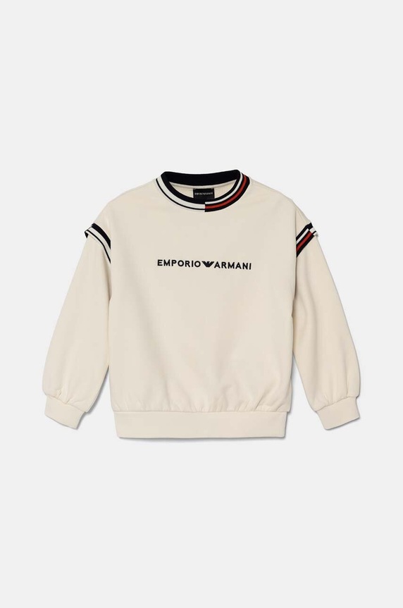 Emporio Armani bluza bawełniana dziecięca 6D4BJL.1JWPZ beżowy AW24