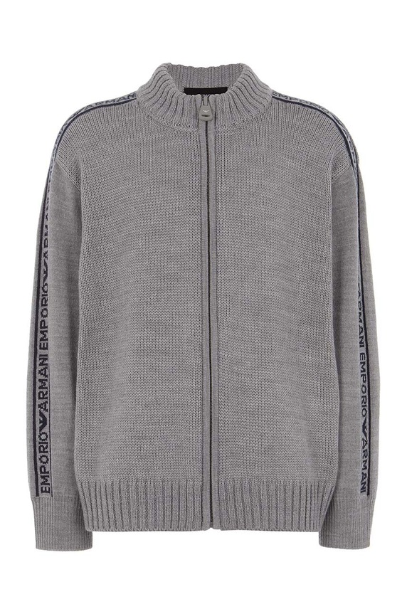Detský vlnený kardigan Emporio Armani 6D4M58.4MJAZ sivá AW24