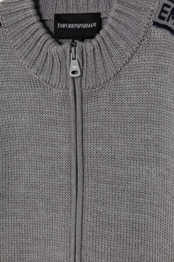 Detský vlnený kardigan Emporio Armani sivá 6D4M58.4MJAZ