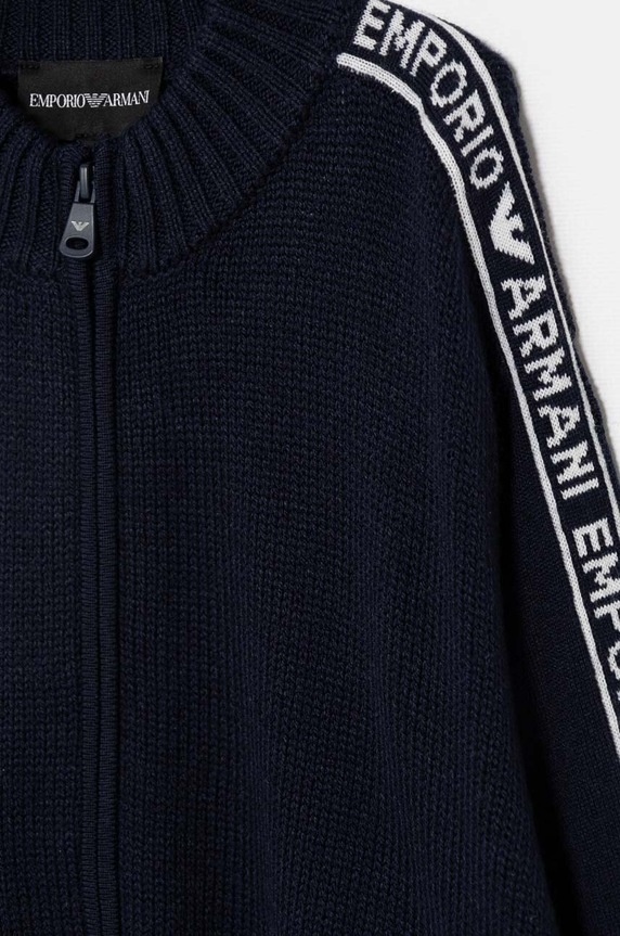 Хлопчик Дитячий вовняний кардиган Emporio Armani 6D4M58.4MJAZ темно-синій